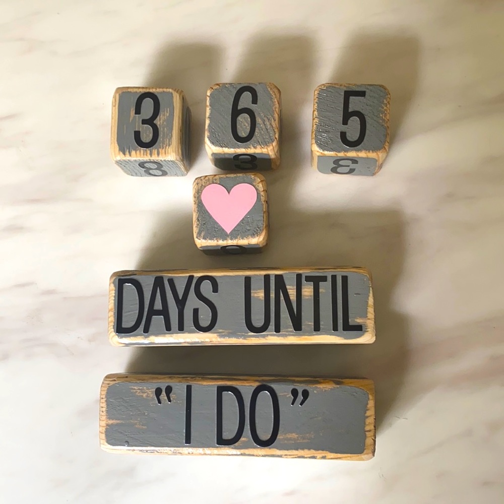 wedding gift countdown blocks